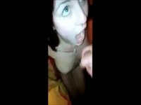 Horny teen slut loves swallowing cum